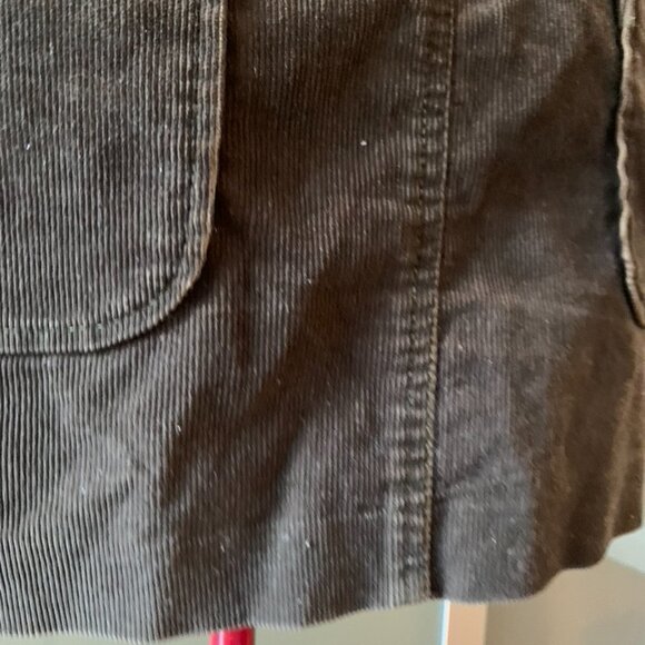 Seven 7 Straight short skirt in brown corduroy with floral embroidery - Size: 27 - Picture 4 of 7